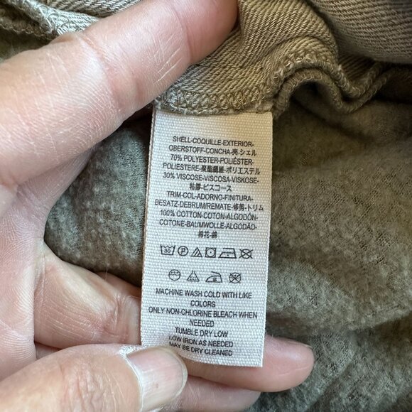 Free People Pants High Rise Wide Straight Leg Zip Button Closure Khaki 2 - Picture 5 of 5